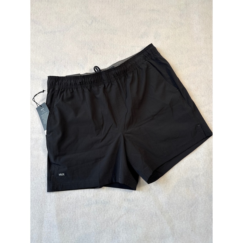 Valor Collective Active Perf Sport Shorts Mens Large Black 5in Inseam DVAE251021